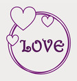 love circle vector image