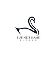 swan logo template vector image
