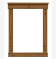 wooden antique window or door frame vector image