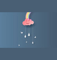 character rainbow in rainy season paper cut vector image vector image