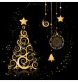 christmas tree beautiful vector image vector image