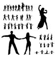 dancers silhouette vector image