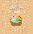 happy easter beige greeting card vector image vector image