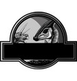 monochrome jurassic logo vector image vector image