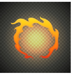 Realistic fire flames isolated on transparent Vector Image