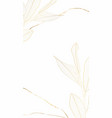 minimalistic golden greeting invitation card vector image