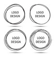 hand drawn circles for logo design vector image vector image