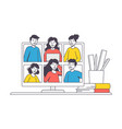 online learning with man and woman student vector image