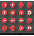 arrow sign flat icons set vector image vector image