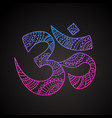 om yoga logo esoteric art vector image vector image