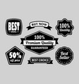 premium quality label badges vector image