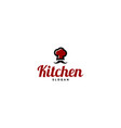 chef hat logo template vector image vector image