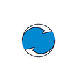 round circle logo vector image