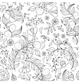 seamless pattern with abstract flowers vector image