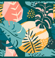 abstract creative seamless pattern with tropical vector image