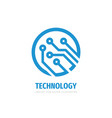 logo technology electronic computer chip sign vector image vector image