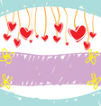 sketch drawing love banner vector image vector image