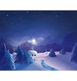 winter night vector image vector image