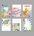 abstract sketch and painting patterns vector image vector image