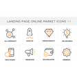 flat line design concept icons for online shopping vector image