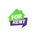 for rent house icon rental apartment vector image