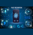 biometric identification or recognition system vector image