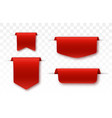 blank labels offer tag red colored promo ribbons vector image