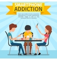 smartphone social media and internet addiction vector image