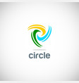 circle spin colored logo vector image vector image