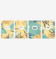 set of floral notebook covers vector image