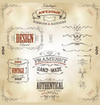 hand drawn vintage banners and ribbons vector image