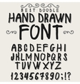 vintage alphabet hand drawn font vector image vector image