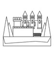 medieval castle icon image vector image