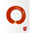 red zen circle traditional enso vector image
