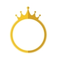 seal stamp crown gold label banner icon vector image