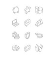 social marketing isometric web media symbols vector image
