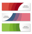 modern abstract banner set cool gradient shapes vector image