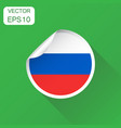 russia sticker flag icon business concept vector image