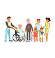 big family portrait vector image vector image
