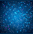 christmas and new year lights on a blue background vector image