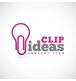 clip ideas concept symbol icon or logo template vector image