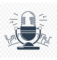 microphone for the radio black vector image