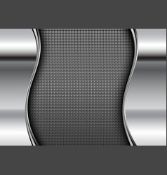 Metal background with blue waves Royalty Free Vector Image