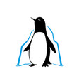 penguin and iceberg vector image
