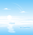 sea with small icebergs landscape vector image vector image