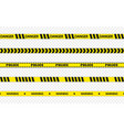 yellow and black barricade construction tape vector image vector image