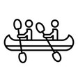 double kayak boat icon outline style vector image