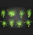 green slime blobs vector image vector image