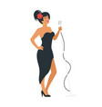 jazz young singer vector image