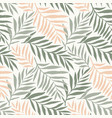 seamless pattern palm dypsis leaves summer vector image